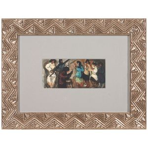 Gene Kloss (1903-1996) Dancers and Musicians sheet 3 1/2 x 7 1/2 in. (8.9 x 19.1 cm.) (Executed circa 1960.)