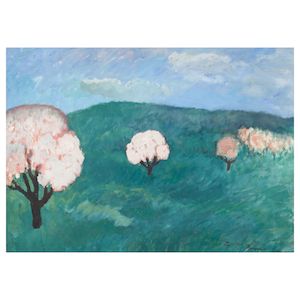 Gershon Benjamin (1899-1985) The Orchard 22 x 30 7/8 in. (55.9 x 78.4 cm.) (Painted in 1950.)