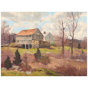 Bernard Corey (1914-2000) Hartness Farm 12 x 16 in. (30.4 x 40.6 cm.)