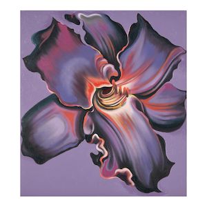 Lowell Nesbitt (1933-1993) Violet Lily 24 x 22 in. (60.9 x 55.8 cm.) (Painted in 1980.)