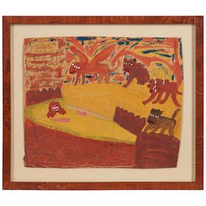 Sister Gertrude Morgan (1900-1980) Daniel 7 sheet 9 1/2 x 11 in. (24.1 x 27.9 cm.)