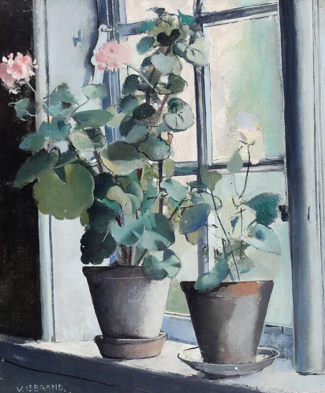 Still life with flowers in a window