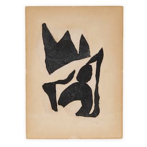 ARP (1886-1966) Collage Sans titre (Cinéma calendrier du coeur abstrait)
