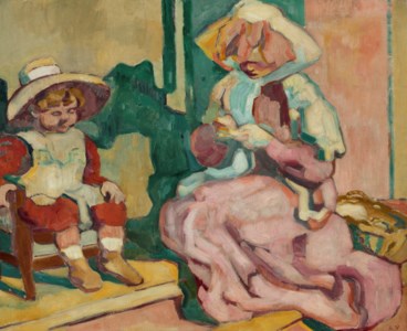 Louis Valtat, La mère cousant et l'enfant au fauteuil