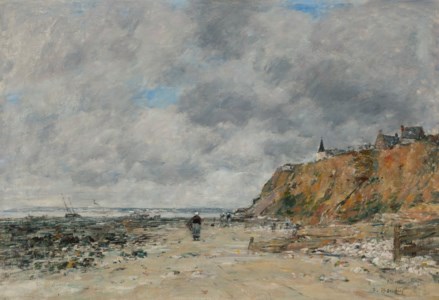 Eugène Boudin, Le rivage de Villerville, marée basse