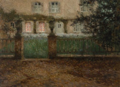 Henri Le Sidaner, La terrasse au crépuscule, Automne