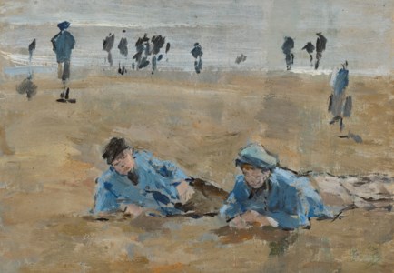 Eugène Boudin, Deux garçons allongés sur la plage