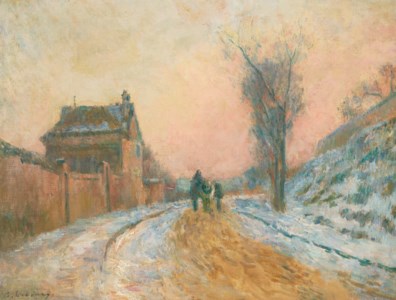 Albert Lebourg, La charrette dans la neige, sur la route de Mont-Gargan (Rouen)