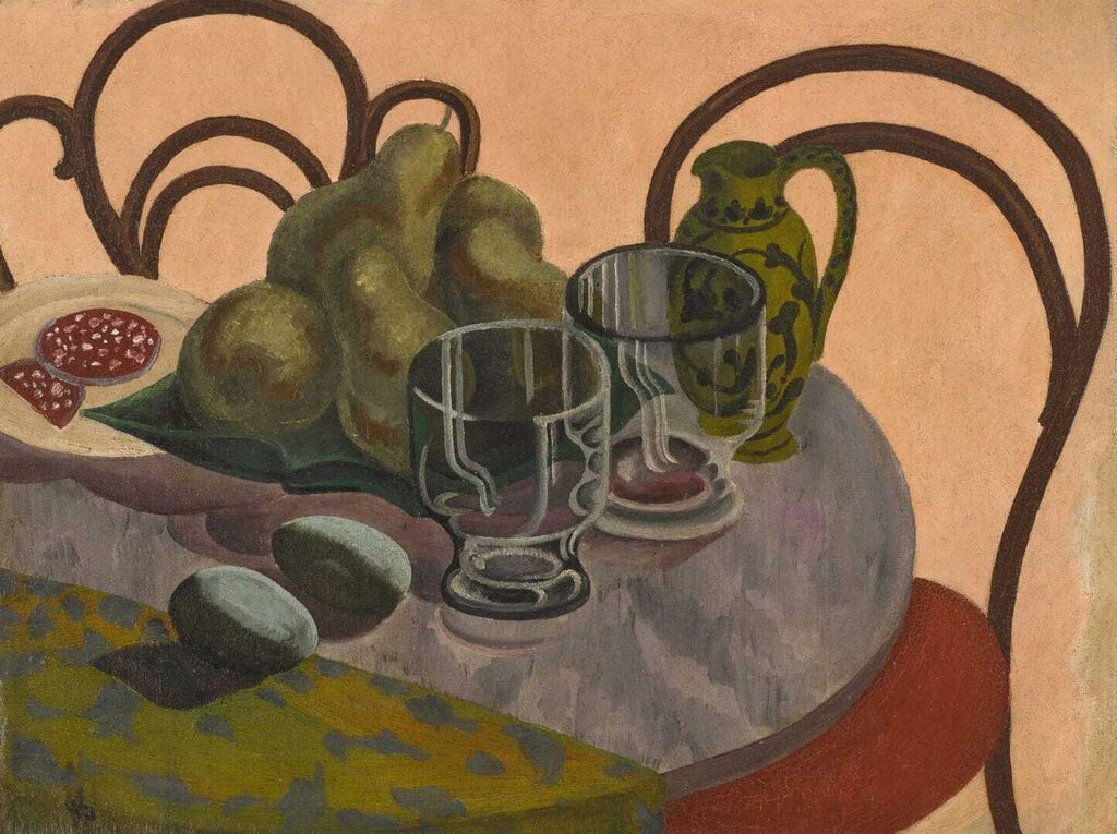 Still life with Pear and Glass