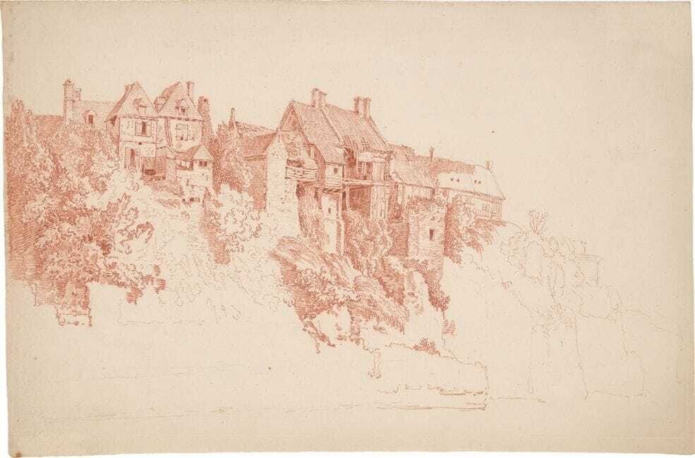 Houses on a steep bank