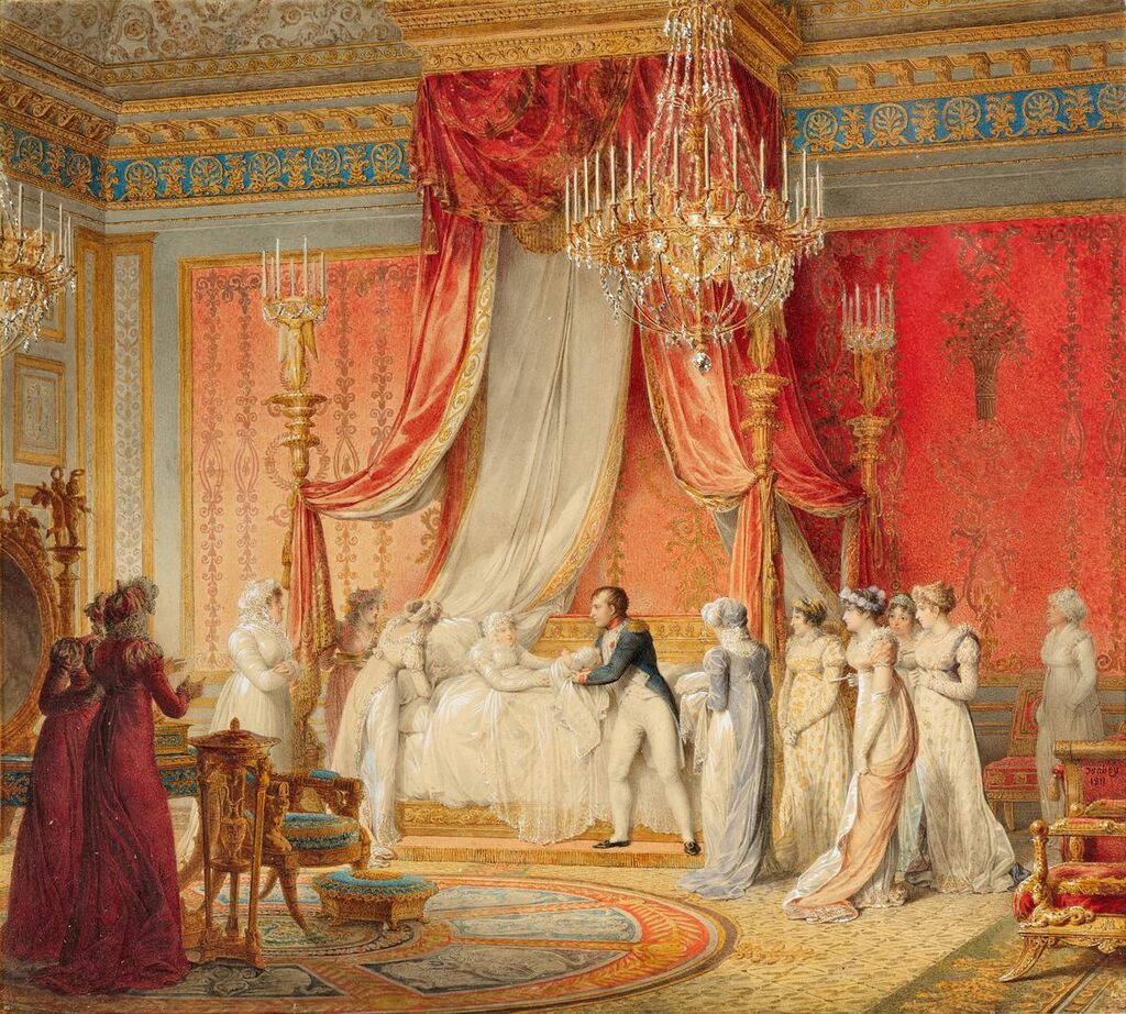 Napoléon Ier Presenting the Newborn King of Rome to Empress Marie Louise in Her Bedroom in the Palais des Tuileries