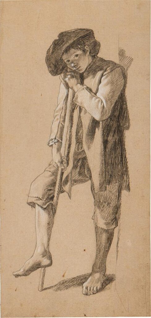 Young Shepherd Boy Leaning on a Staff
