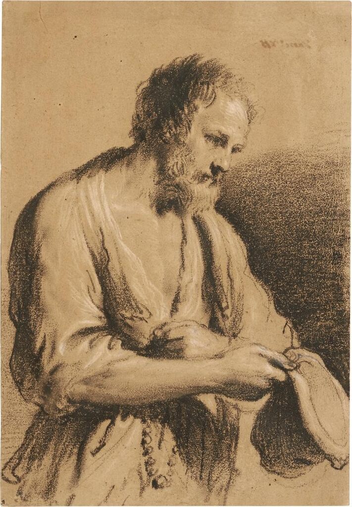 Beggar Holding a Rosary and a Cap