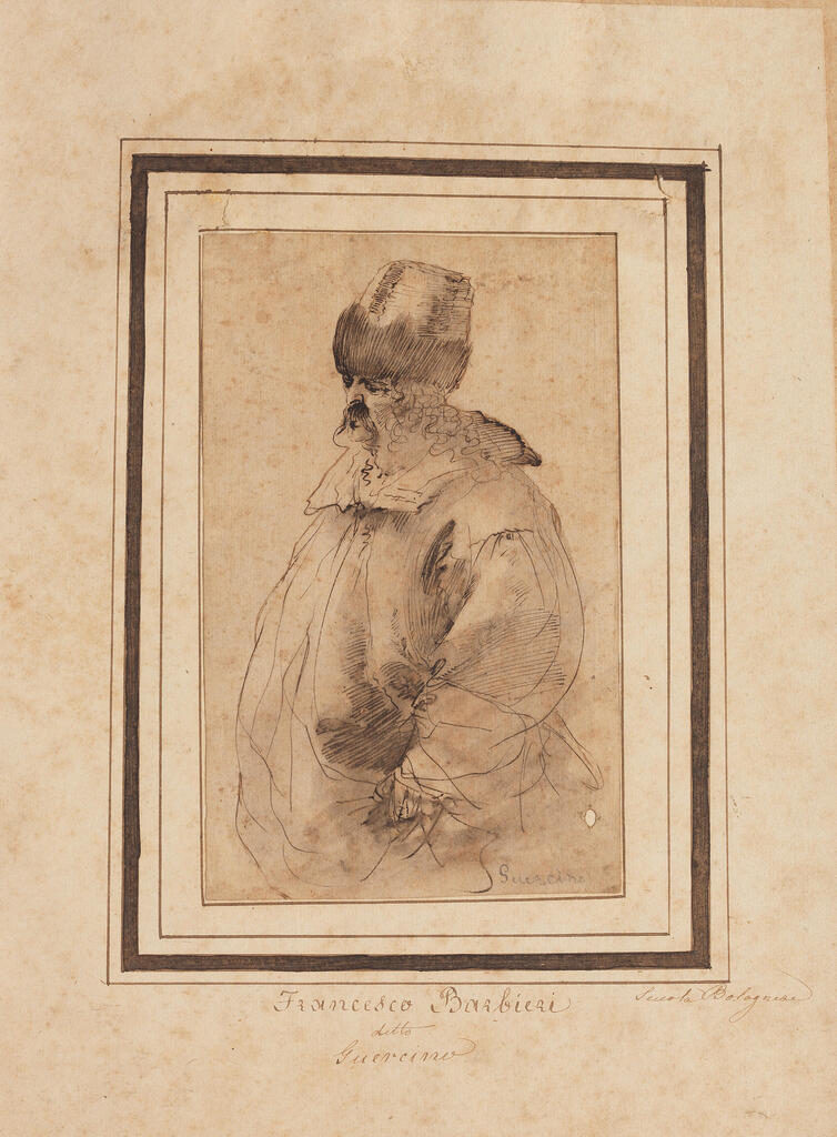 Study of a man, standing, three-quarter-length unframed