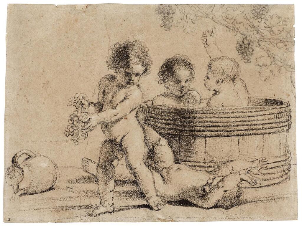 Allegory of Autumn with wine-making putti