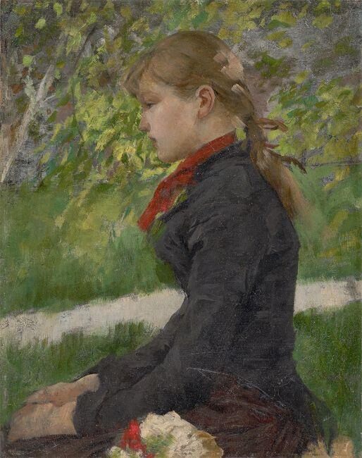 Portrait of a girl in profile