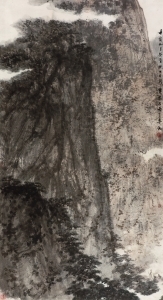 Fu Baoshi, LOOKING UP TO THE TOWERING MOUNTAIN
