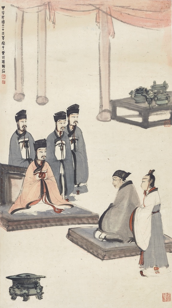 Fu Baoshi, MEETING WITH DUCHESS AT COURT