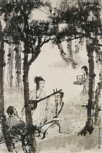 Fu Baoshi, Listening to the Ruan