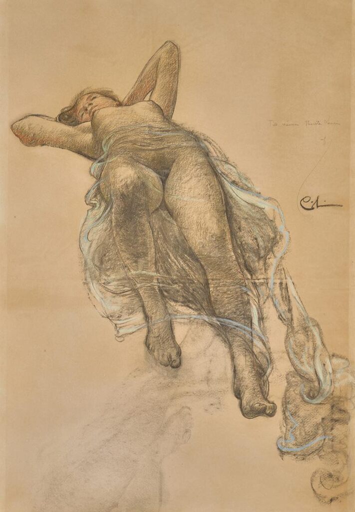 Allegory of Fame: A sketch for the ceiling of the foyer of the Stockholm Opera House