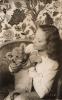 Portrait of the actress Tallulah Bankhead (1902-1968) with her lion Winston Churchill. 1941.
