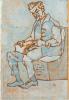 Man Seated on the Subway