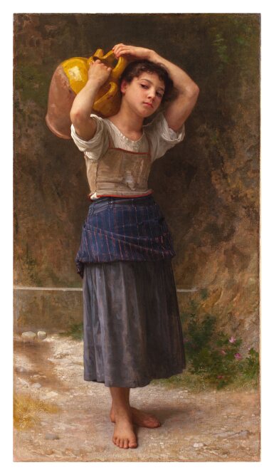William Bouguereau, Jeune fille portant une cruche (Young Girl Carrying a Water Pitcher)