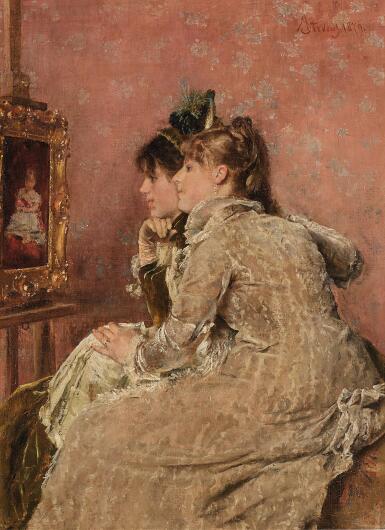 Admiring the Portrait