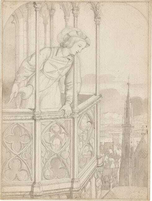 Young henchman on the balcony