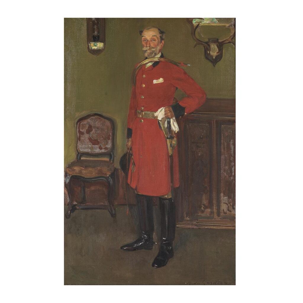 Portrait d'un sonneur de trompe de chasse