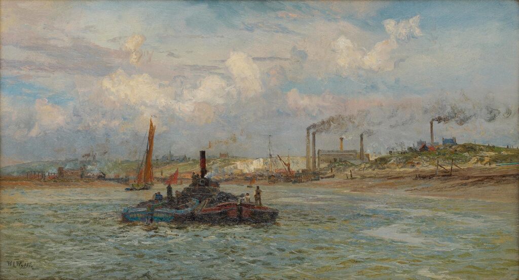 Coal barges on the Medway heading for Chatham Naval Dockyard