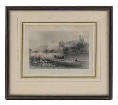 View of Klosterneuburg Abbey, Grein an der Donau, titled "Kloster-Neuburg", "Grein, on the Danube"