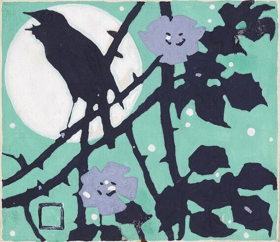 Nachtigall vor Vollmond