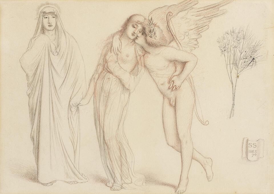 Cupid luring away from chastity