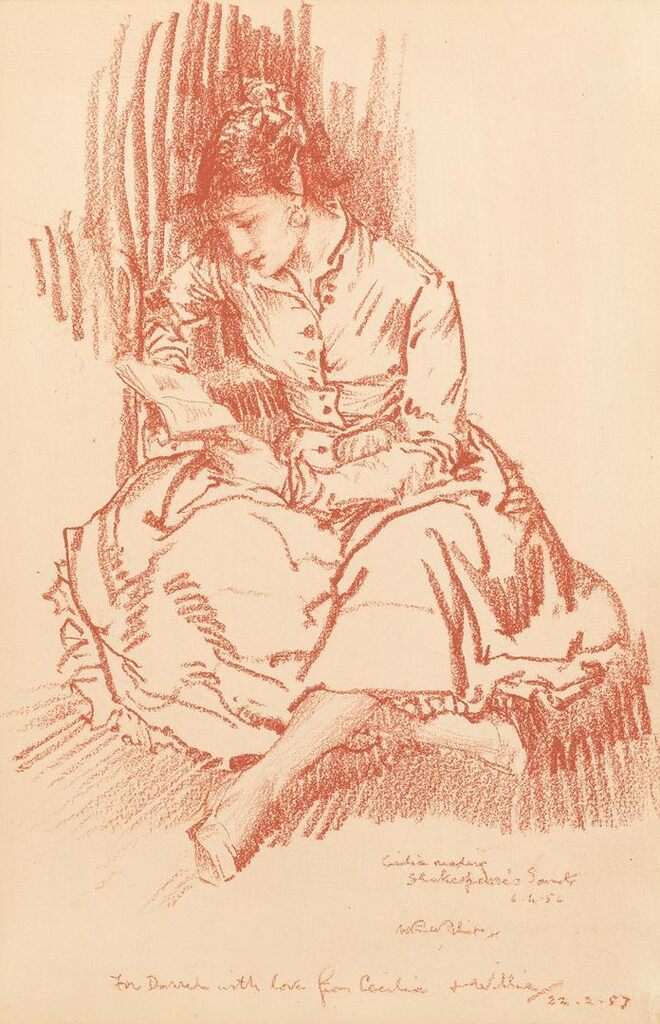 Cecilia reading Shakespeare sonnets