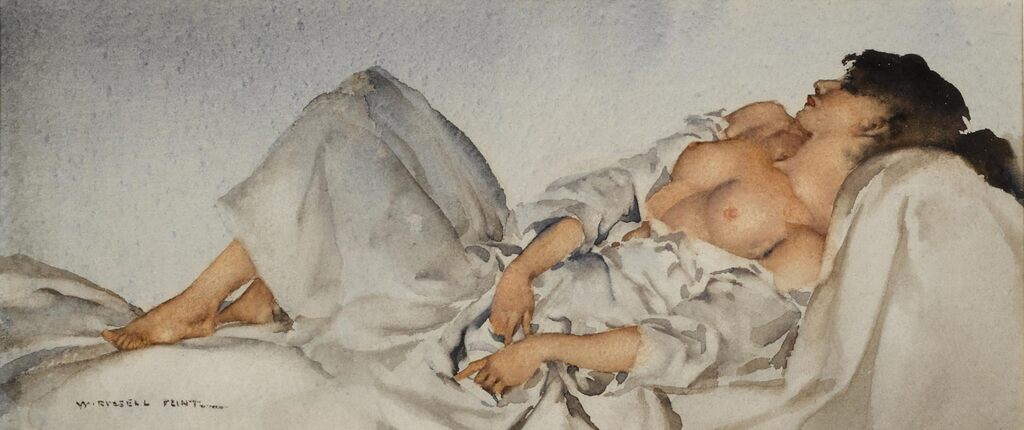 Cecilia posing as the poet Robert Herrick's Julia