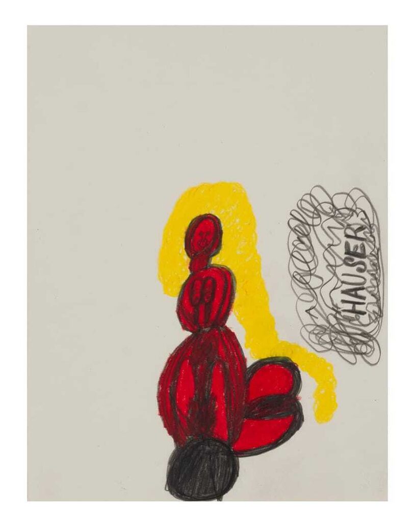 Red Woman with Yellow Hair