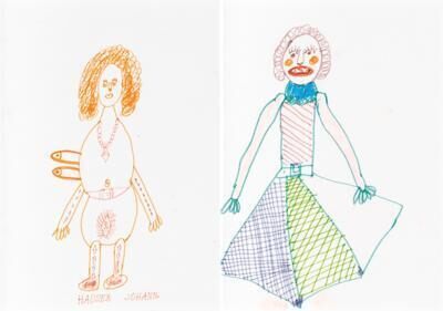 A Girl with a Wide Skirt / A Woman