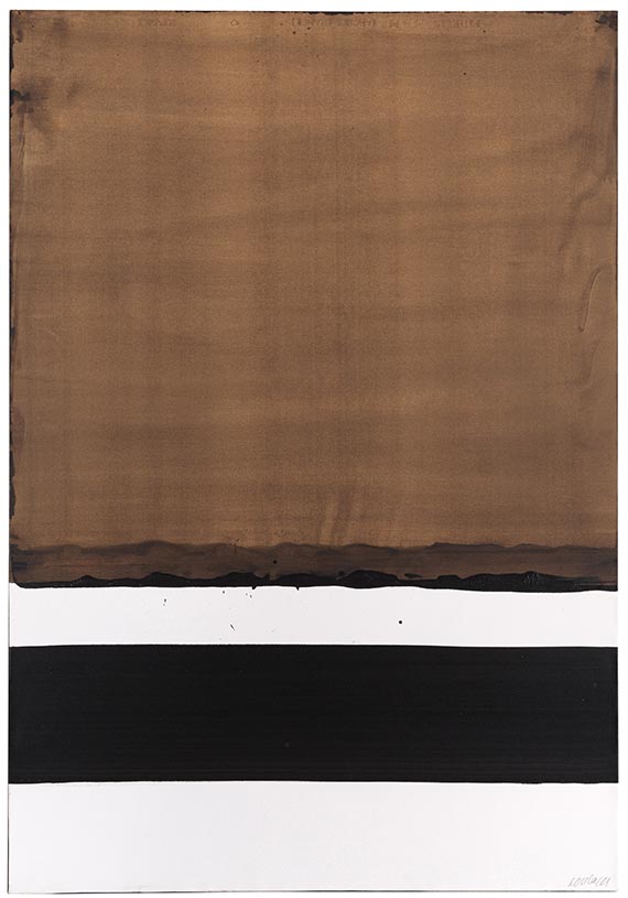 Pierre Soulages, Brou de noix sur papier