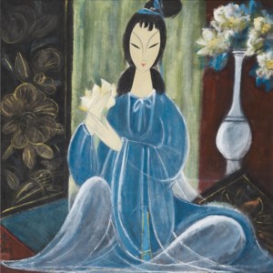 Lin Fengmian 林風眠, Lady Holding a Waterlily