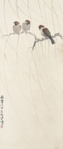 Sparrows on Willow