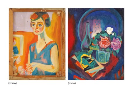 A still life with books and roses (recto); A portrait of a lady (verso)