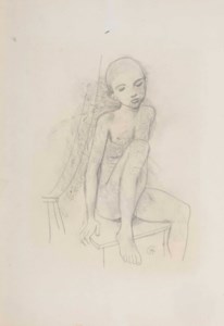 A seated boy