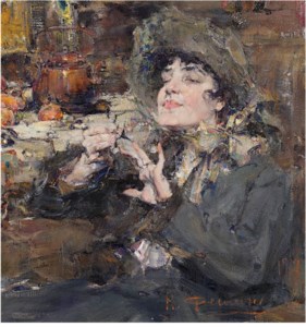Nicolai Fechin, The Manicure. Portrait of Mademoiselle Girmond