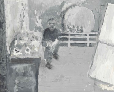 Francis Bacon in his studio