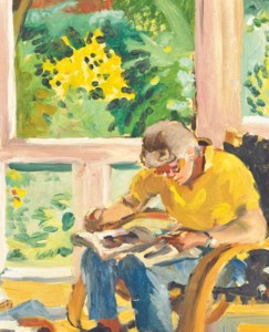 Kitaj in his Studio