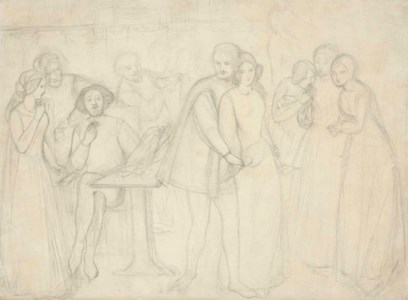 Study for Benedick and Beatrice from 'Much Ado about Nothing'