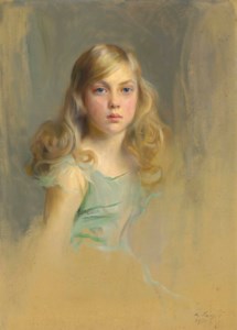 Portrait of the Hon. Esmée Mary Gabrielle Harmsworth, later Countess Cromer, aged nine, half-length