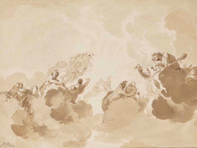 Design for a ceiling painting: Apollo and the Four Seasons