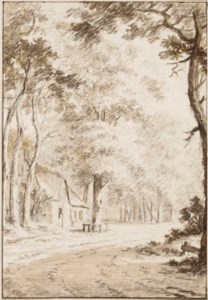 A cottage on a forest path ( recto ); Study of a tree ( verso ); and A cottage in a clearing near Ankeveen (pl. 6)